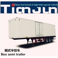 3 Axles 40T dry van type semi trailer cargo box trailer