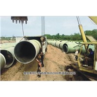 GRP mortar pipe used for wastewater and oil , chemical medium transmission