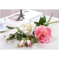 Real touch single stem PU rose for sale
