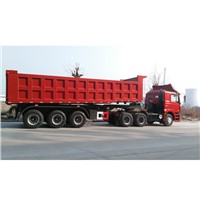 3 Axles 35m3 dump semi-trailer with Side Dump lifting