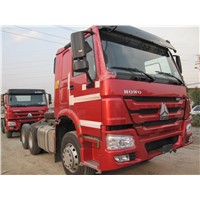 SINOTRUK HOWO 6*4 tractor truck with flat roof long cab , 420HP