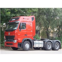 SINOTRUK HOWOA7 6*4 tractor truck with flat roof long cab , 420HP
