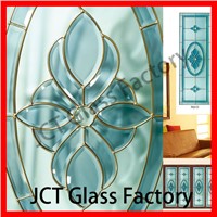 4mm  blue waterproof office winter art glass