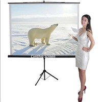 HD Matte White 3D&amp;amp;4K Fabric Portable Tripod Projection Screens (72inch)