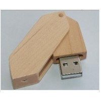 Promotional Wooden USB Flash Drive, Made of Natural Bamboo, Walnut Cheapest Made In China