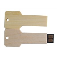 Promotional Wooden USB Flash Drive, Made of Natural Bamboo, Walnut, Maple Made In China Cheapest