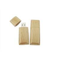 Promotional Wooden USB Flash Drive, Made of Natural Bamboo, Walnut, Mapleu