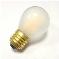 frosted glass A15 LED filament lamp E26 brass base