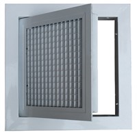 HVAC system door-hinged powder coated eggcrate return air grille
