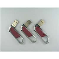 USB drive , Leather USB Flash Drive with Plug-and-play Function Hot Selling