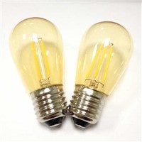 amber gold smoke glass S14 4W led filament bulb