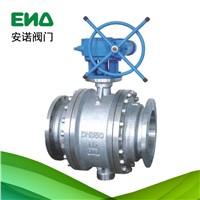 3PCS Worm Wheel Trunnion Ball Valve