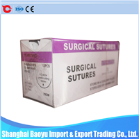 POLYGLYCOLIC ACID SUTURE SYNTHETIC ABSORBABLE WITH NEEDLE FOR MEDICAL AND SURGICAL