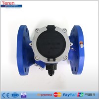 Dual track battery-operated ultrasonic water flow meter