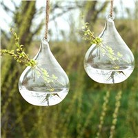 Beautiful Water Drop Shaped Hanging Glass Vase Home Decoration Creative Wedding Decorative Props