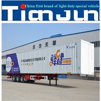 3Axles CIMC Quality Van box container semi trailer from China manufactory