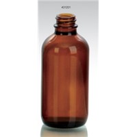 120ml amber glass bottle boston round pharma
