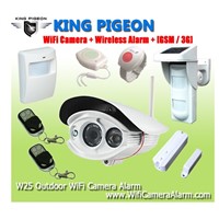 Wireless Outdoor  GPRS WiFi Camera Alarm +GSM/3G Support IOS, Android W25