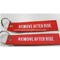 Wholesale Remove After Ride Both Side Embroidered Keyring