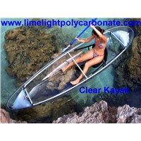 clear kayak transparent kayak polycarbonate kayak PC kayak see through kayak see bottom kayak canoe