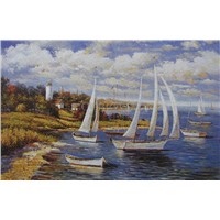 Classic Landscape Oil Painting Framed Art