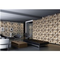 home decoration design Modern luxury bedroom damascus floral flock velvet wallpaper