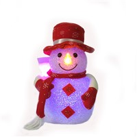 EVA snow man with flashing LED lights for christmas decorations,small orders accepted