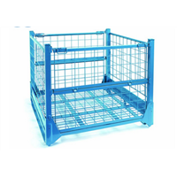 Stackable Storage Cage Metal Wire Mesh Container Galvanized Wire Mesh Storage Cage