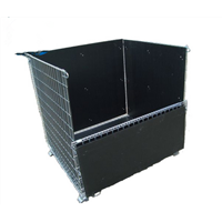Warehouse fold stack galvanized zinc wire basket