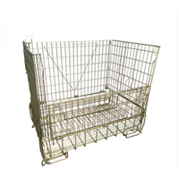 Euro welded stackable metal wire mesh container