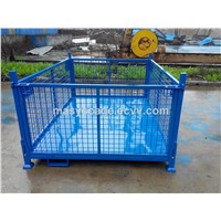 Customized Foldable Collapsible Wire Mesh Container with Casters/Steel Mesh Cage Box