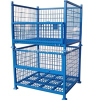 Heavy Duty Stackable Steel Wire Mesh Storage Pallet Container