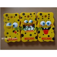 3D spongebob case silicon back cover for iphone6 5 5 5s Samsung