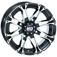 4/156 STI HD3 Alloy Wheel 14x7 4.0 + 3.0 Black Machined POLARIS