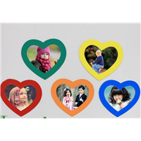Heart-shaped  photo wall/fridge magnet photo/picture photo frames