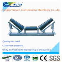 Upper taper self-aligning idler roller for belt conveyor roller