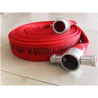 Red PVC Canvas Flat Lay Fire Hose