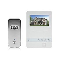 Access control system, 4.3 inch wired with voltage unlocking, support room to room intercom