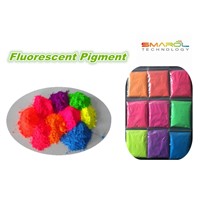Fluorescent pigments for high temperature plastic coloring