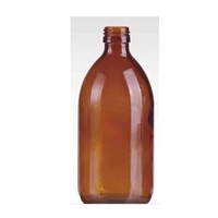 500ml amber syrup glass bottle pharma