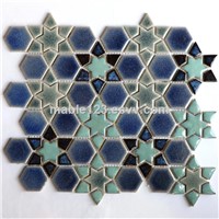 New Design Snowflake Crackle ceramic mosaic