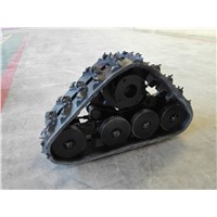Rubber track system for karting or tractor