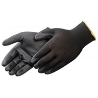 Black Nylon Palm Coated PU Glove