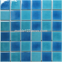 Heavy Ice Crack Mixed Blue Swimming Pool Mosaic Tile