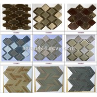 Water Jet crystal glass mosaic-3