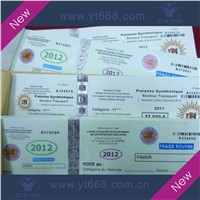 Anti-counterfeiting paper gift coupons