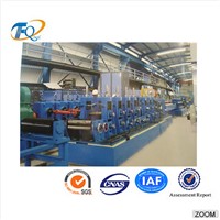 Steel pipe forming and sizing mill