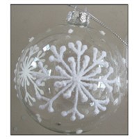Clear Glass ball christmas ornament