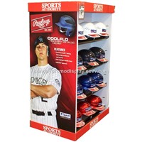 Cardboard baseball cap half pallet display