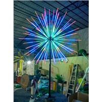 Height 6 meters outdoor led Christmas fireworks light flashing with controller